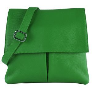 - T63Leder - Leather Shoulder Bag Leaf Green :<